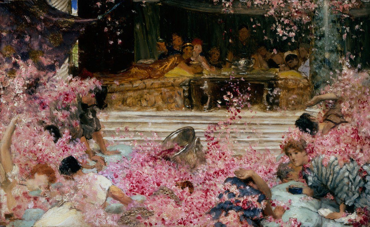 Estudo para The Roses of Heliogabalus, c.1888 (óleo sobre tela) de Lawrence Alma Tadema