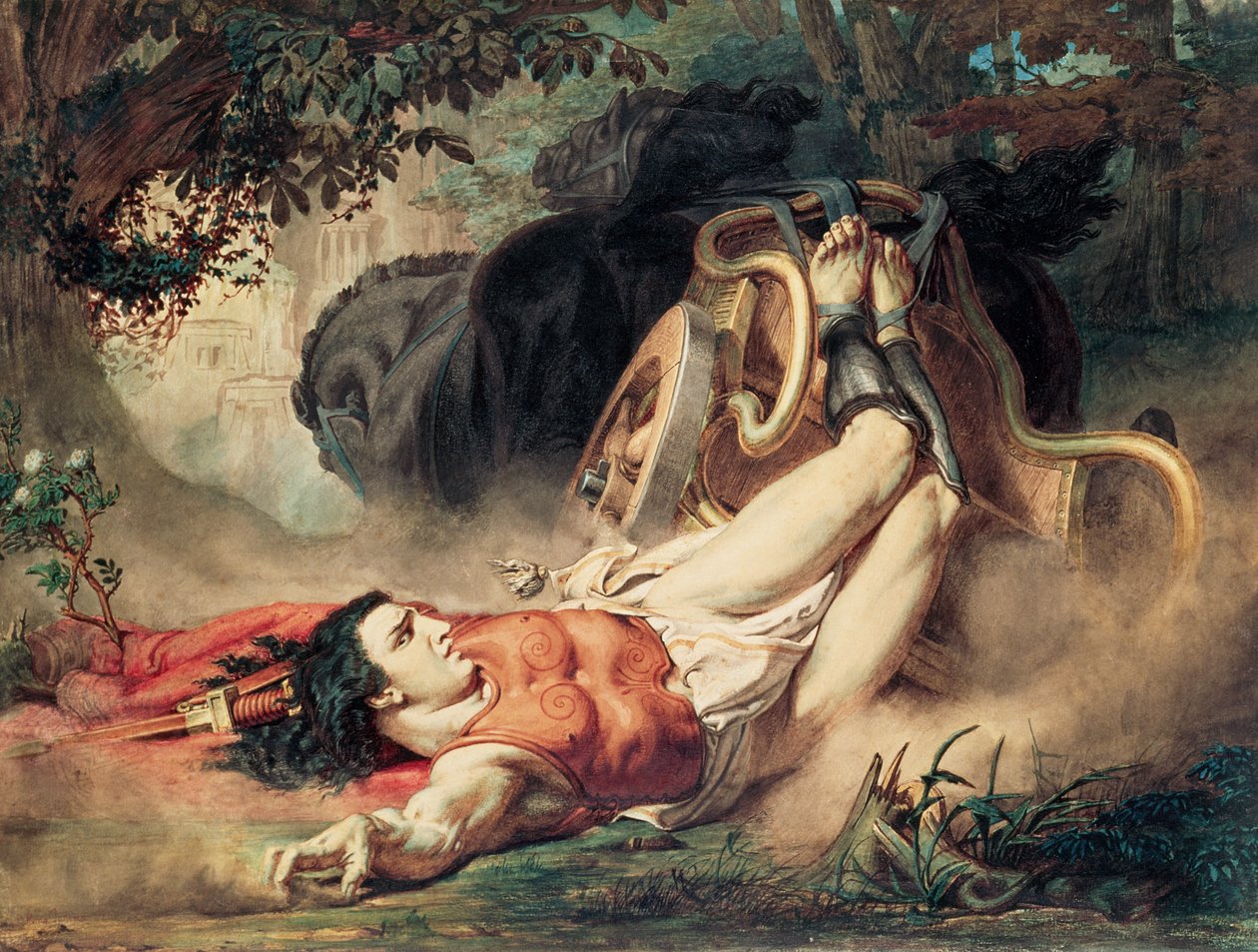 A morte de Hipólito, 1860 de Lawrence Alma Tadema
