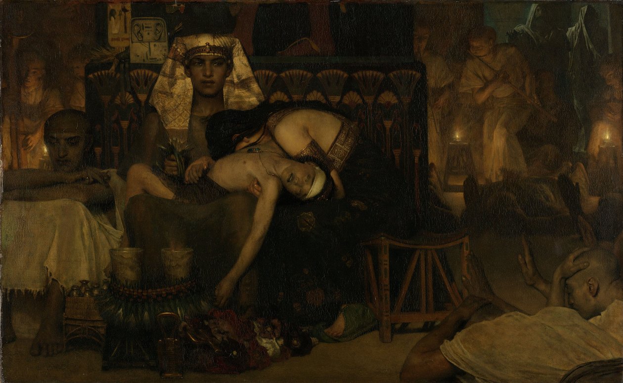 A morte do filho primogênito do Faraó de Lawrence Alma Tadema