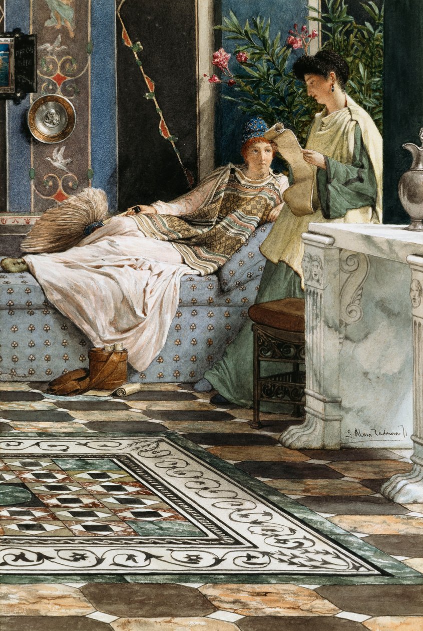 A carta de um ausente, 1871 de Lawrence Alma Tadema