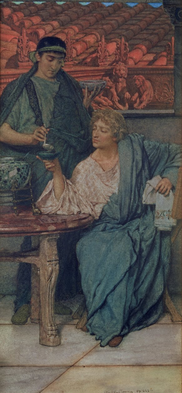 Os provadores de vinho romanos de Lawrence Alma Tadema