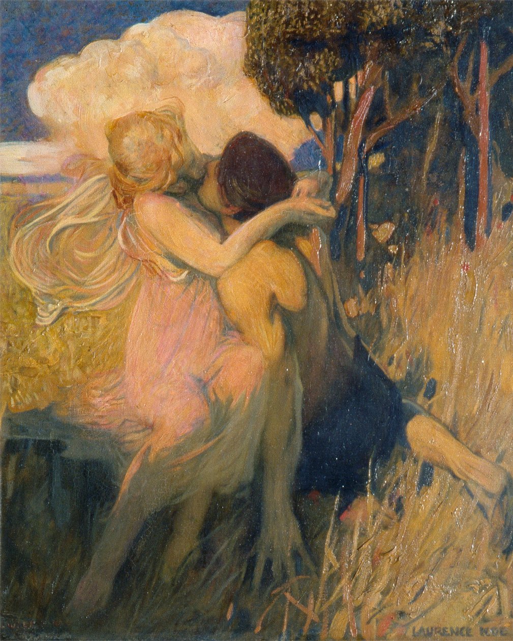 Idílio, c.1908-11 (óleo sobre tela) de Lawrence Koe
