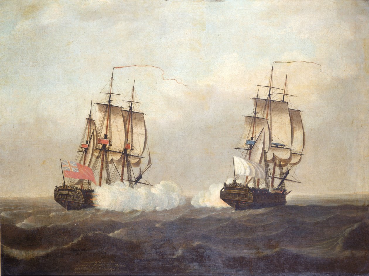 O "Pitt" contra o "St Louis", 29 de setembro de 1758 de Lawson Dunn