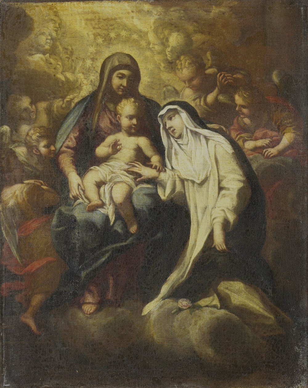 O Casamento Místico de Santa Rosa de Lima de Lazzaro Baldi (attributed to)