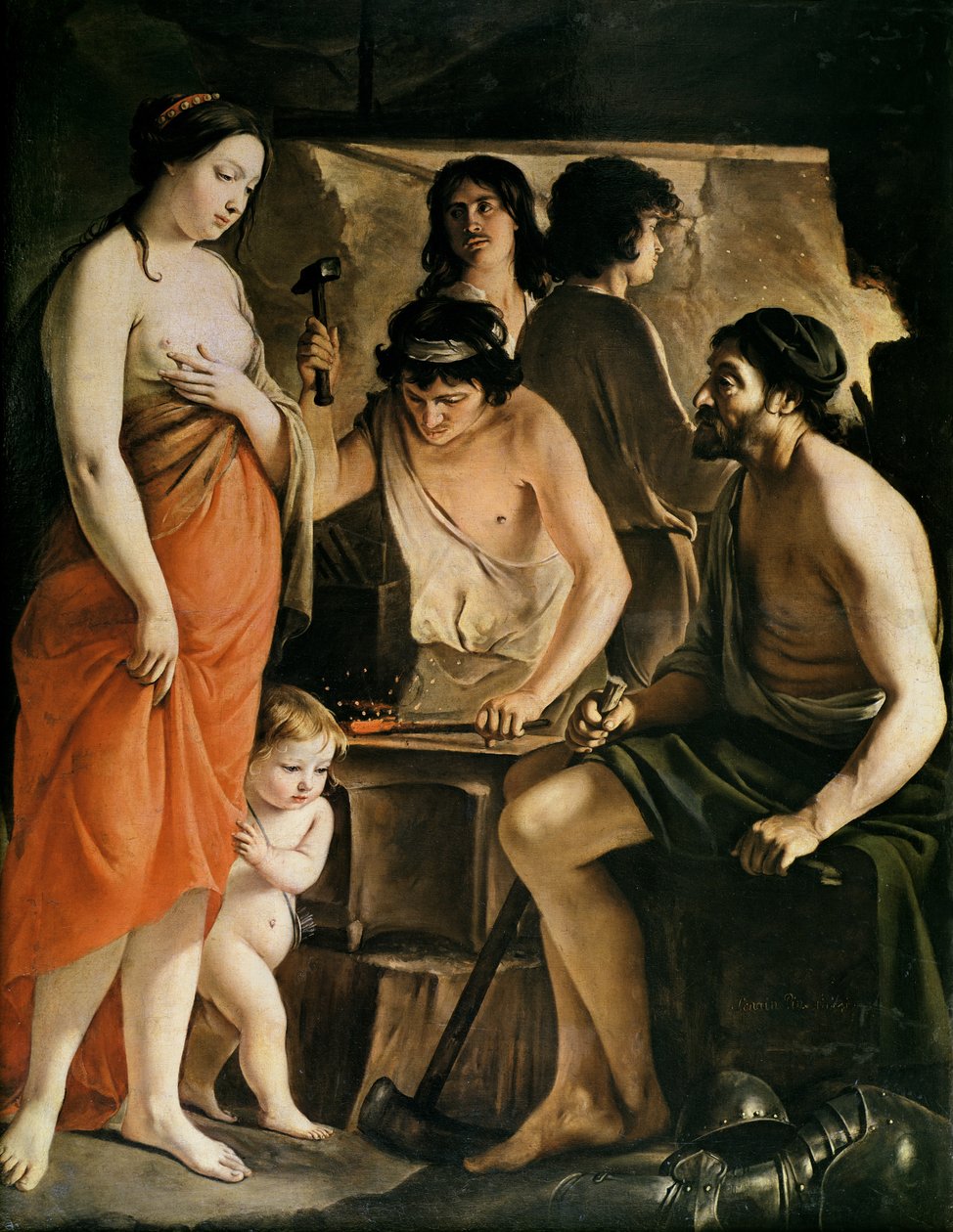 Vênus em Forja de Vulcano, 1641 de Le Nain Brothers