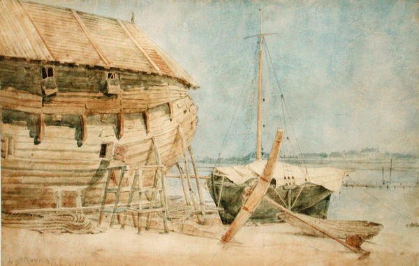 Barcos à Escala ao longo do Sena, Paris de Le Moyne
