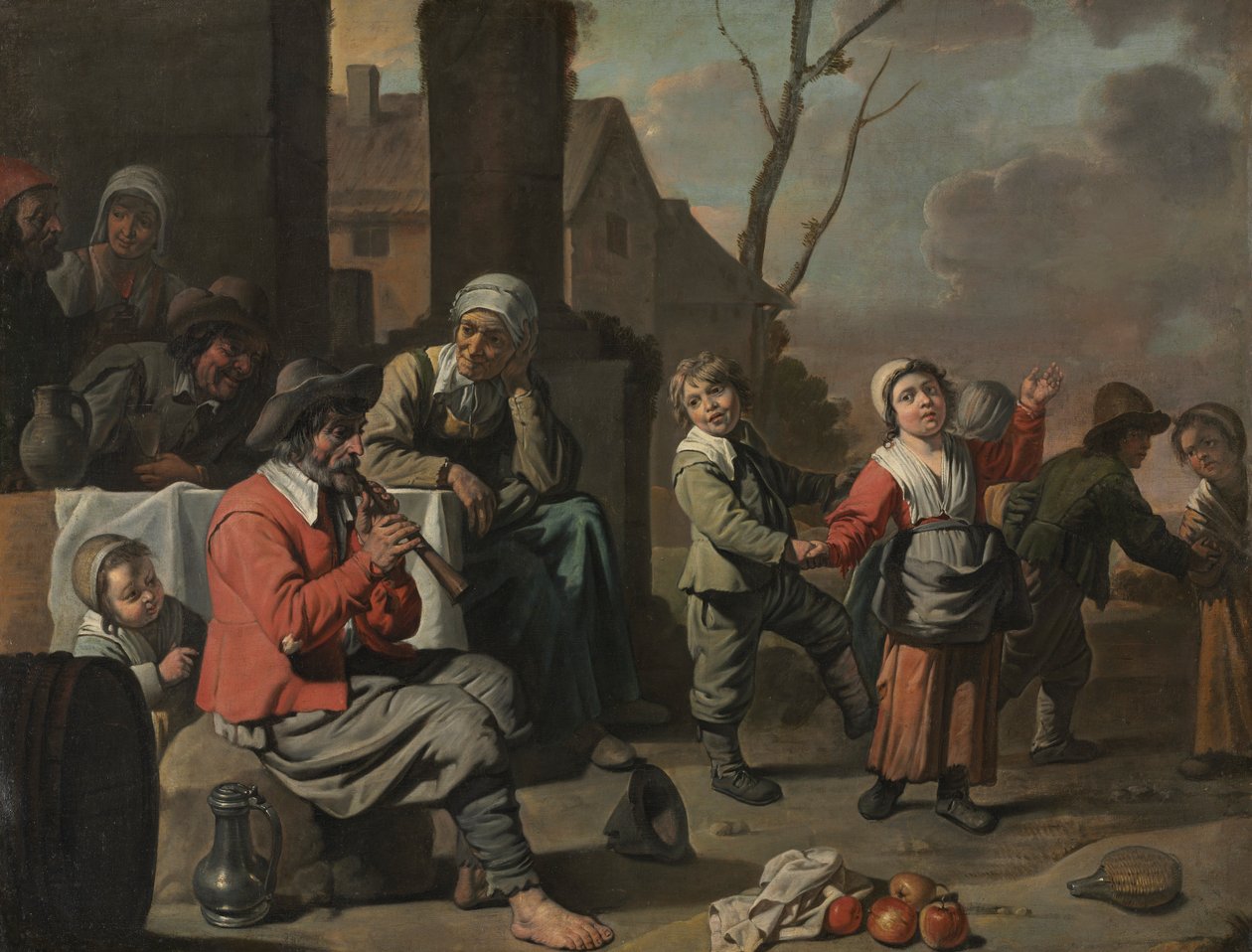 Crianças camponesas dançando, década de 1650. de Le Nain