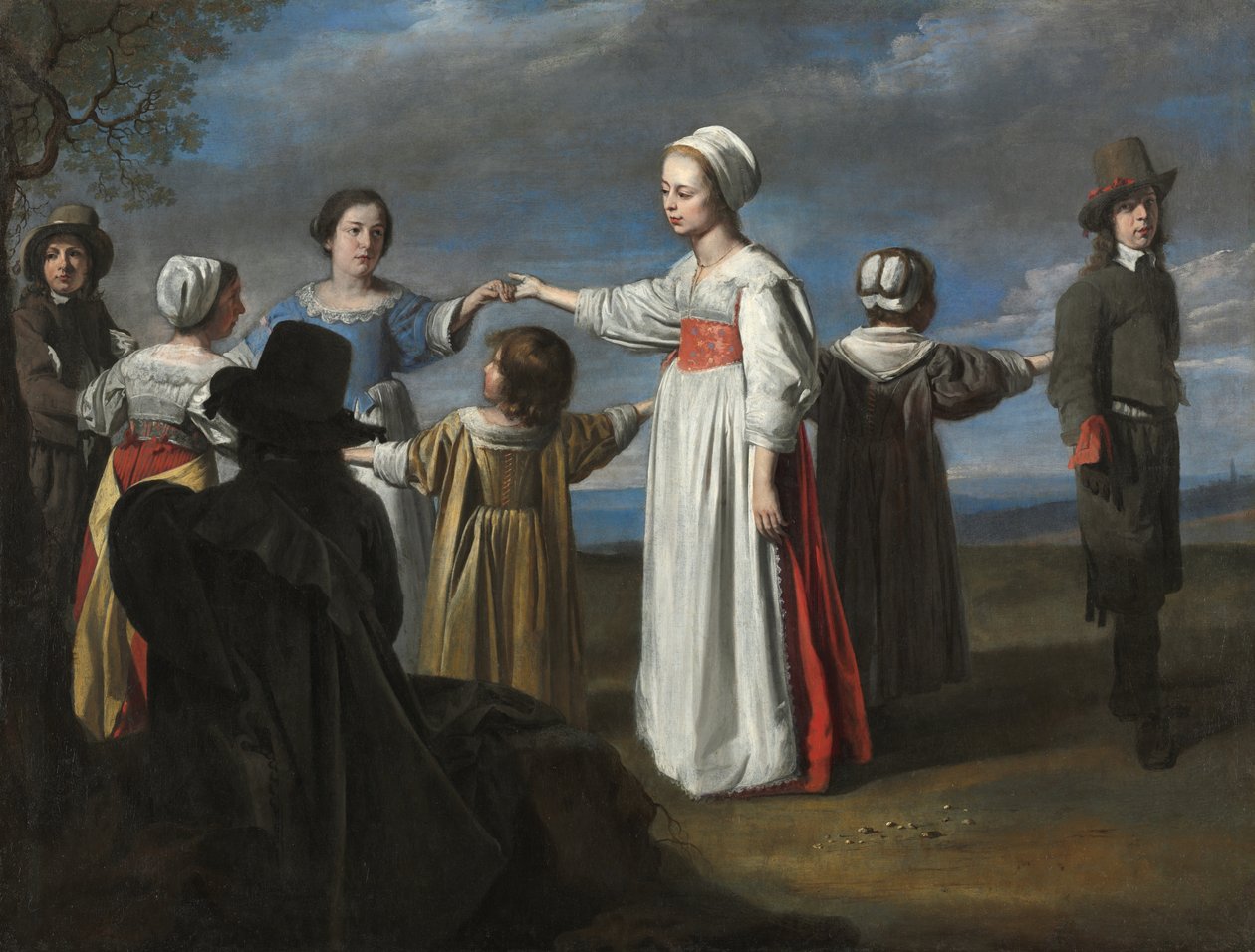 Círculo de Le Nain - Crianças a dançar, c. 1650 de Le Nain Brothers