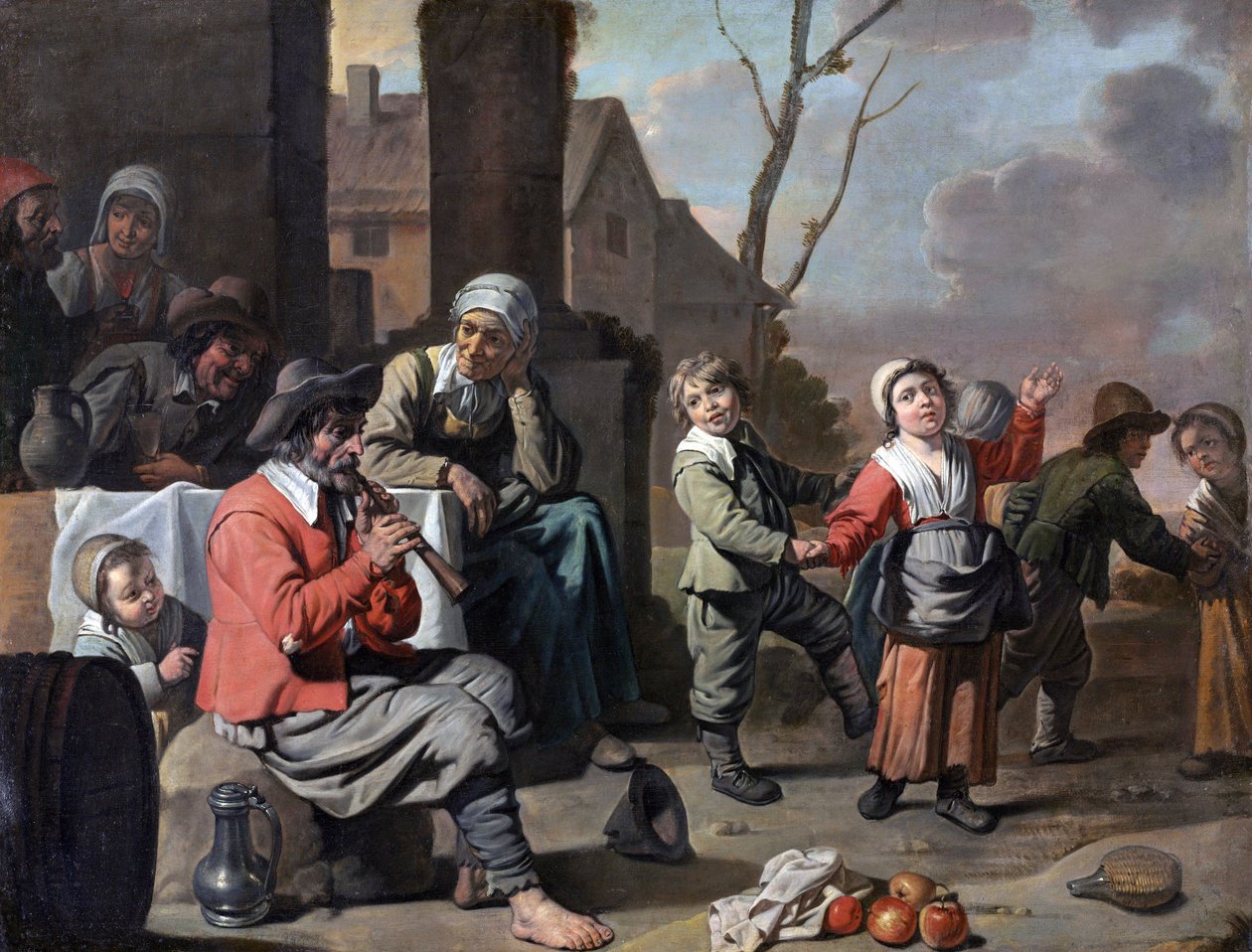 Círculo de Le Nain - Crianças camponesas a dançar, anos 1650FXD de Le Nain Brothers