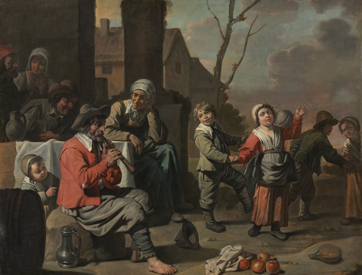 Círculo de Le Nain - Crianças camponesas a dançar, década de 1650 de Le Nain Brothers