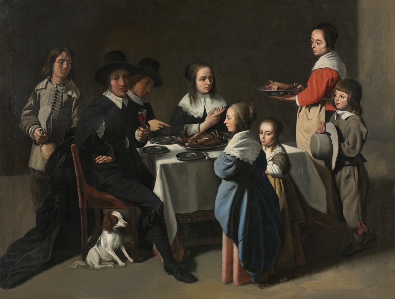 Uma refeição em família, c. 1645-55 ou posterior. de Le Nain family