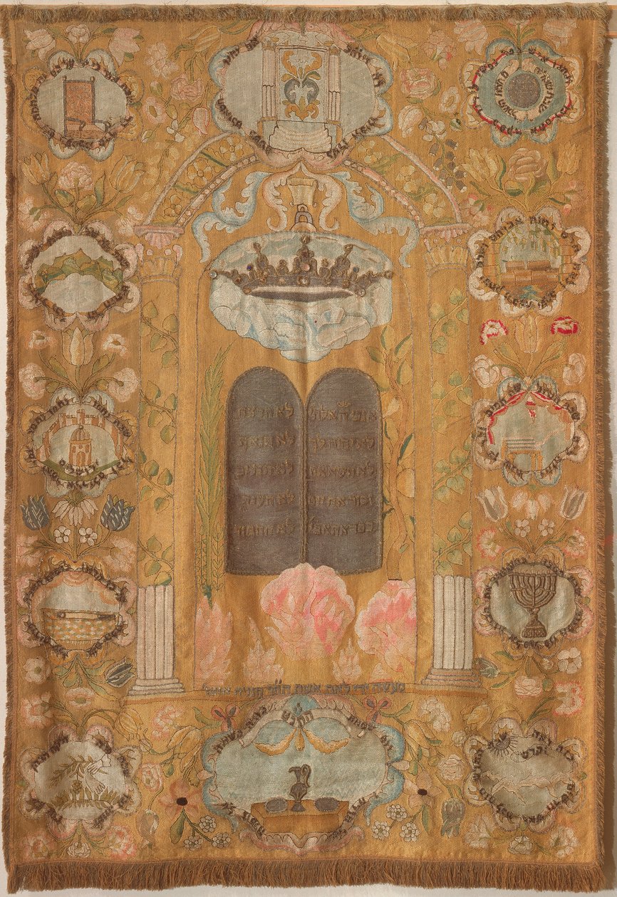 Cortina da arca de Torah de Leah Ottolenghi