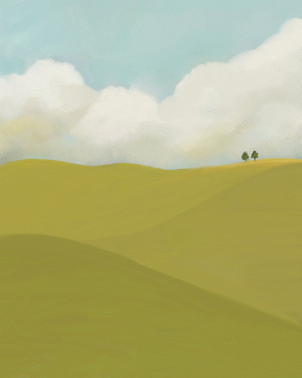 Nuvens e campos, c.2018 (técnica mista) de Leah Straatsma