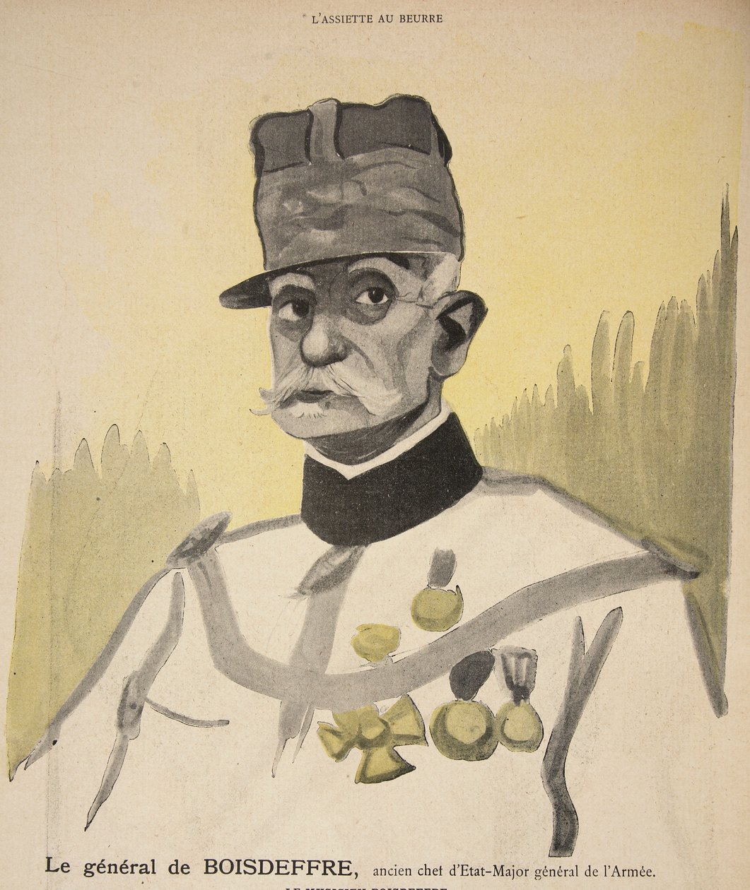 General Boisdeffre, ex-chefe do Estado-Maior de Defesa, ilustração de 