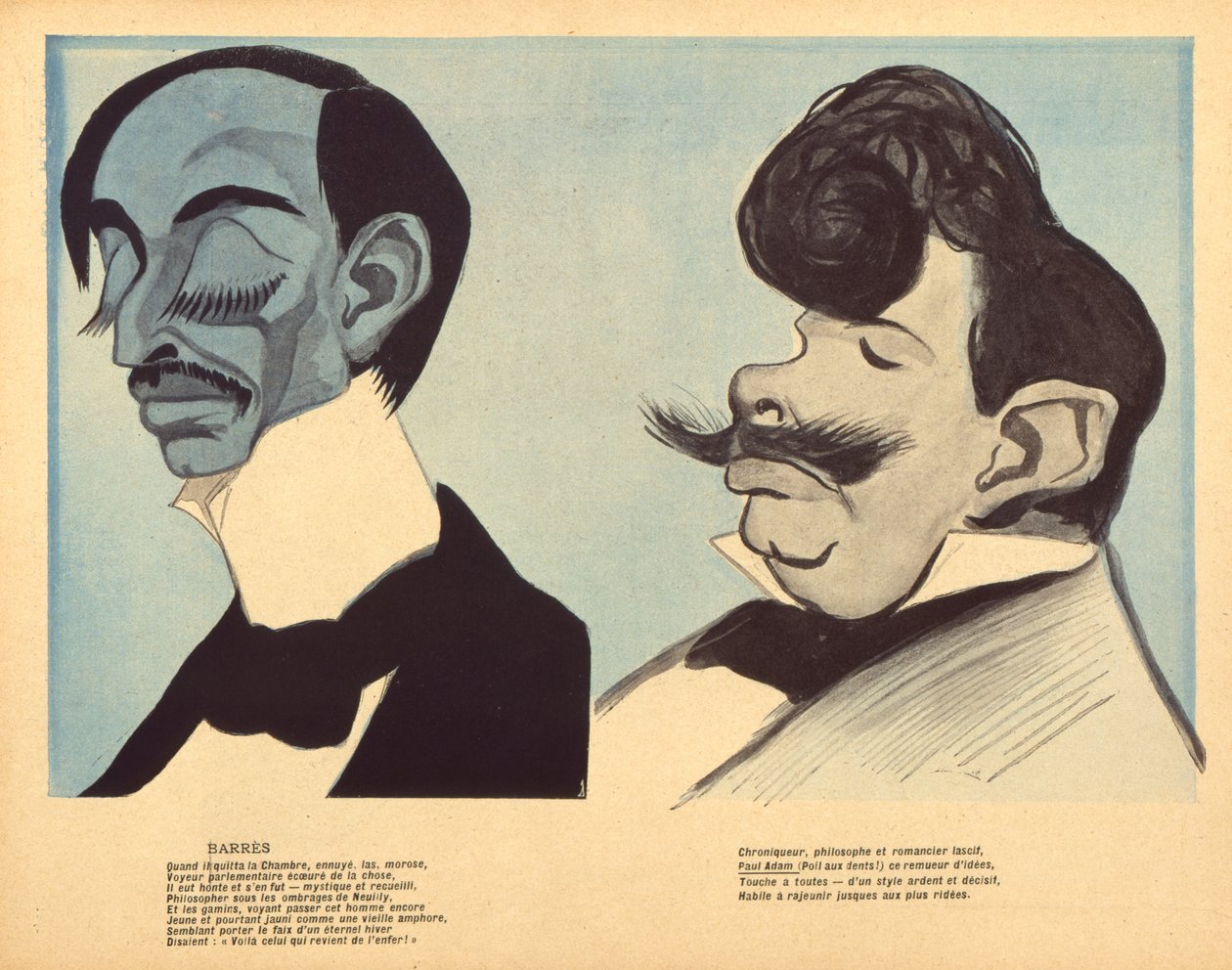 Maurice Barres e Paul Adam, caricaturas de 