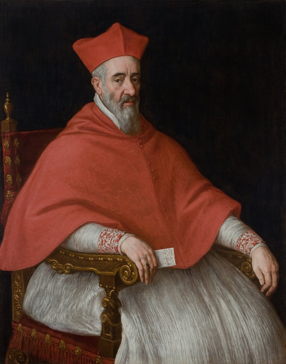 Retrato de um cardeal Giovanni Dolfin 1545-1622 de Leandro Bassano