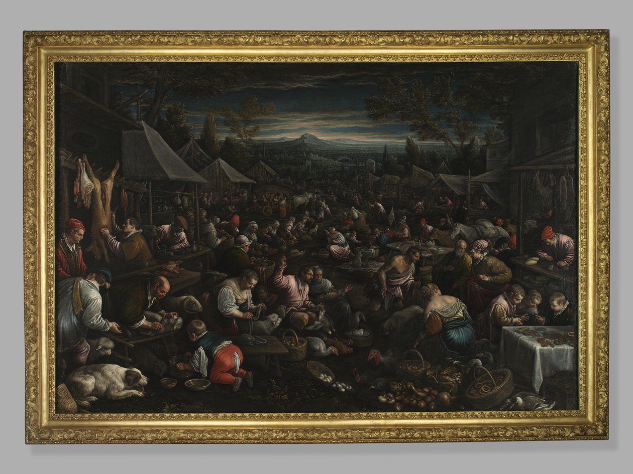 Mercado pequeno, c.1580-82 de Leandro da Ponte Bassano