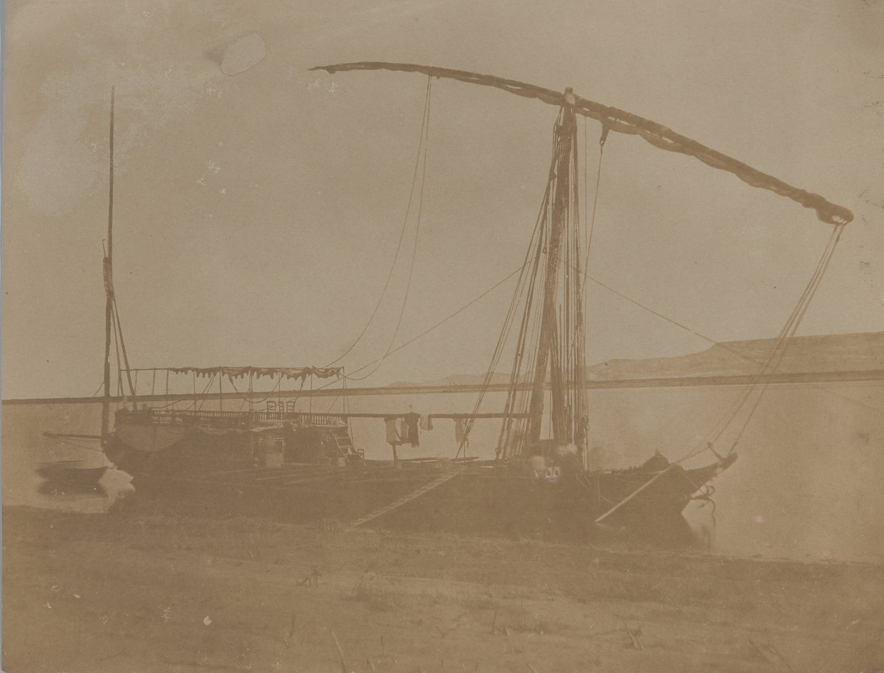 Barco do Nilo, Egipto, 1851. de Leavitt Hunt.