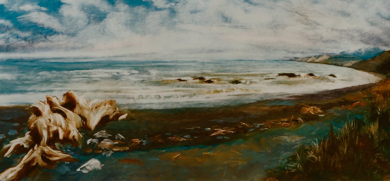 Kaikoura NZ, 2000 (óleo sobre papel) de Lee Campbell