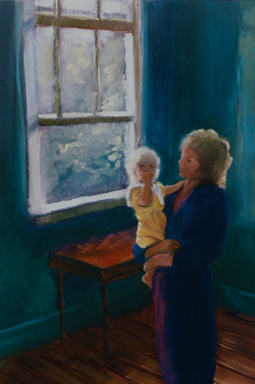 Lily e Mira, 1997, óleo sobre papel de Lee Campbell