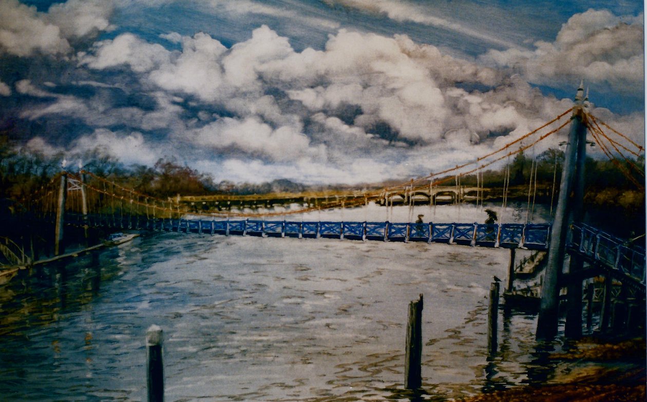 Teddington Lock, 2006 (óleo sobre papel) de Lee Campbell