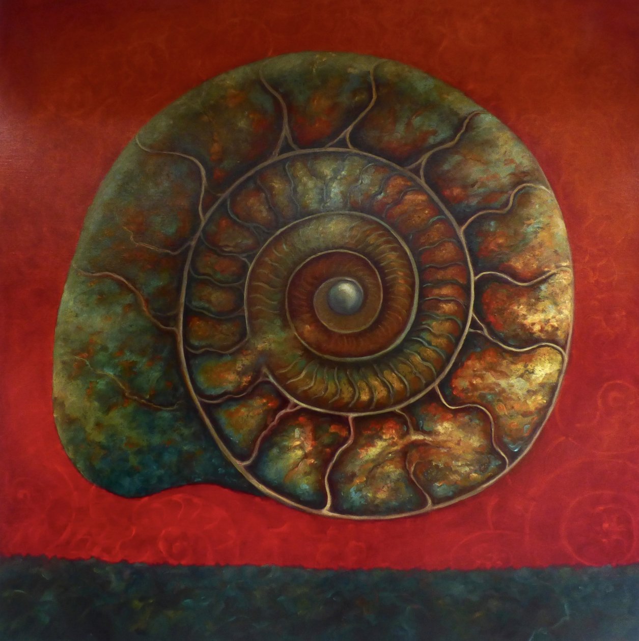 Ammonite Vermelha e Verde, 2020 de Lee Campbell