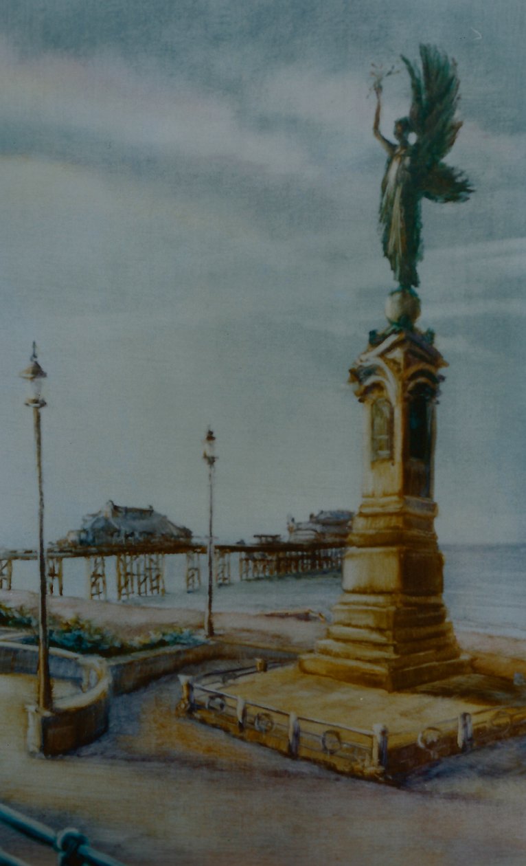Anjo de Hove, 2000 (óleo sobre papel) Estátua de Brighton de Lee Campbell