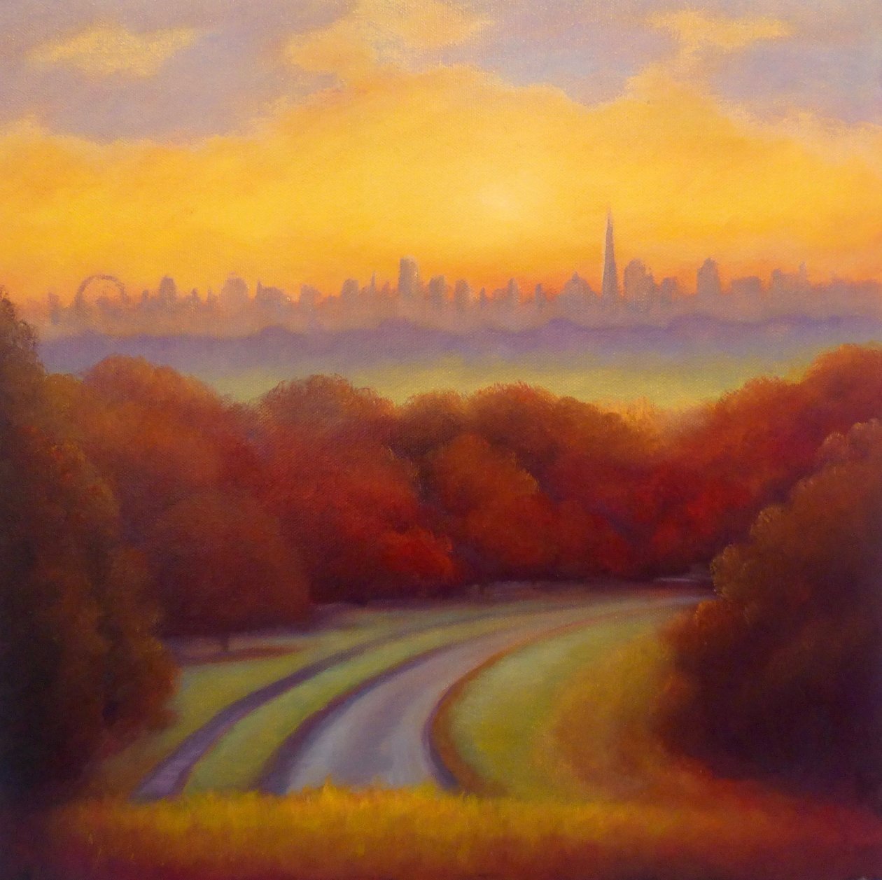 Amanhecer de outono Richmond Park, 2023 de Lee Campbell