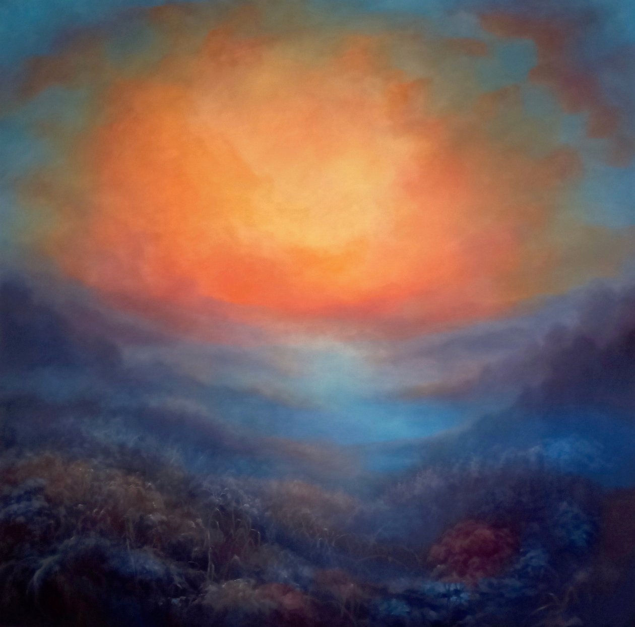 Além do Azul, 2021 (óleo sobre tela) de Lee Campbell
