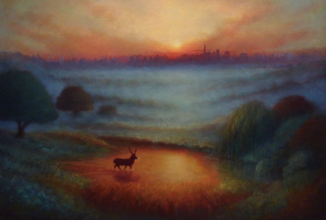 Beyond the Bracken, 2024 (óleo sobre tela) de Lee Campbell
