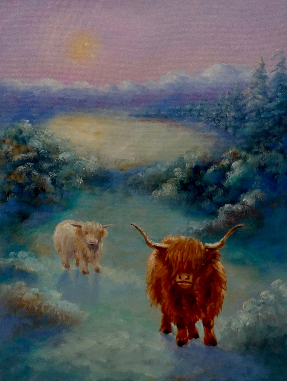 Highlanders, 2024 (óleo sobre tela) de Lee Campbell