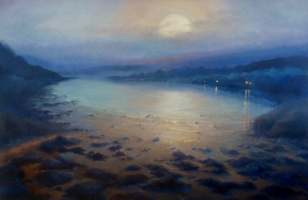 Baía iluminada pelo luar, 2022 de Lee Campbell