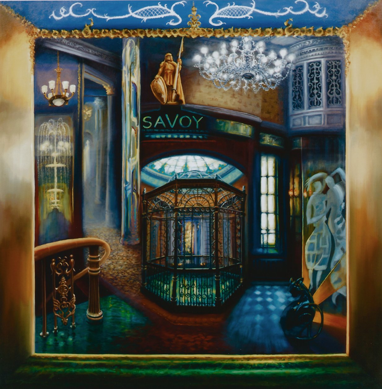 Savoy Hotel, 2010 Interior da Savoy, Kaspar the Cat de Lee Campbell
