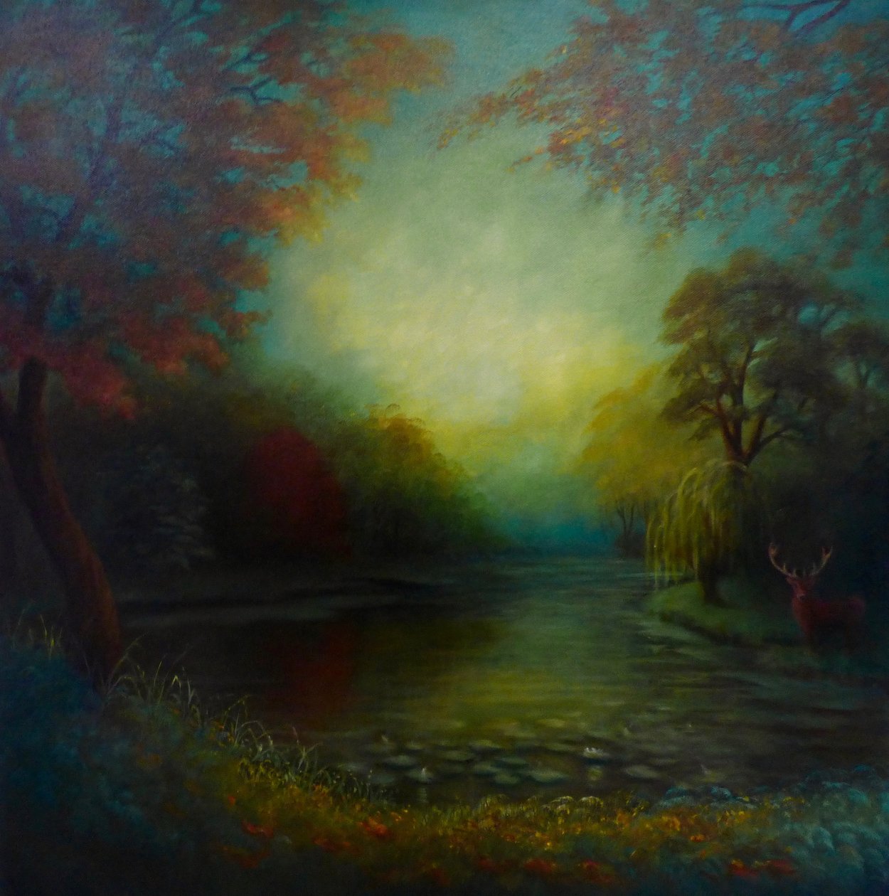 Sylvan Glade, 2024 (óleo sobre tela) de Lee Campbell