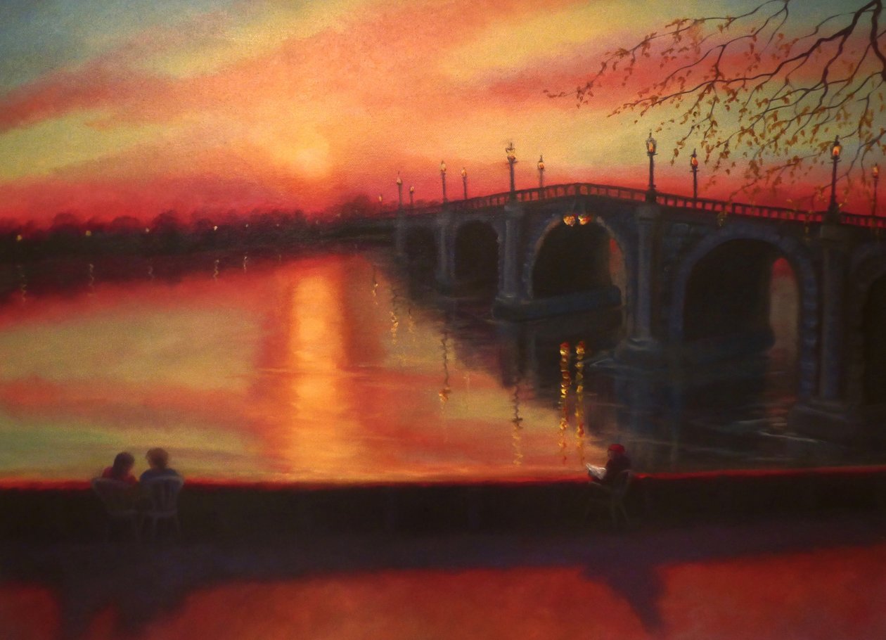 Mesas de Marés Richmond Bridge Sunset, 2022 de Lee Campbell