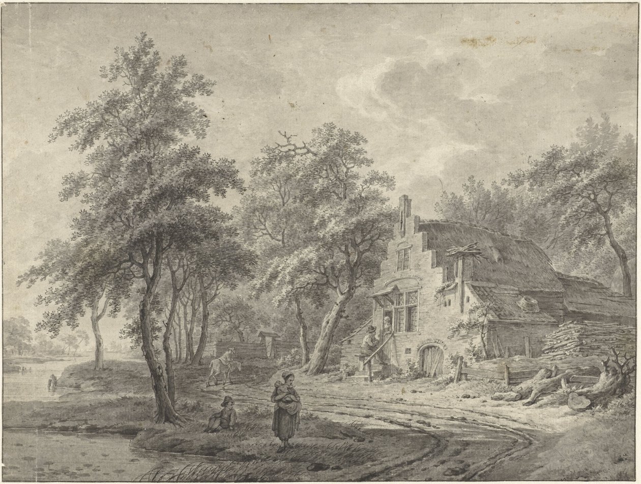 Fazenda em uma estrada rural de Leendert Overbeek