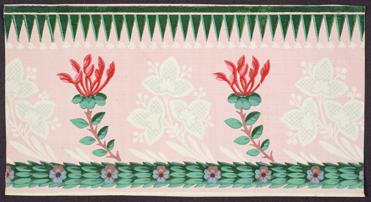 Fronteira de papel de parede de Linon-Batist, 1802 de Legrand factory of Legrand factory of