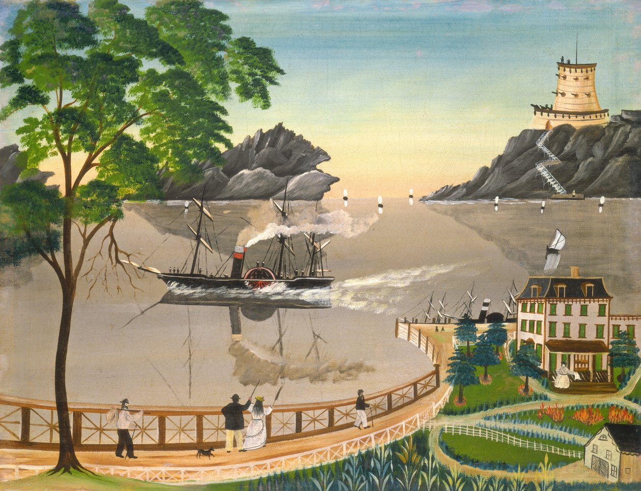 US Mail Boat, 1855 ou posterior. de Leila Bauman