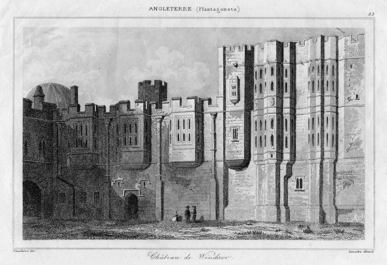 Castelo de Windsor, Berkshire, século XIX de Lemaitre