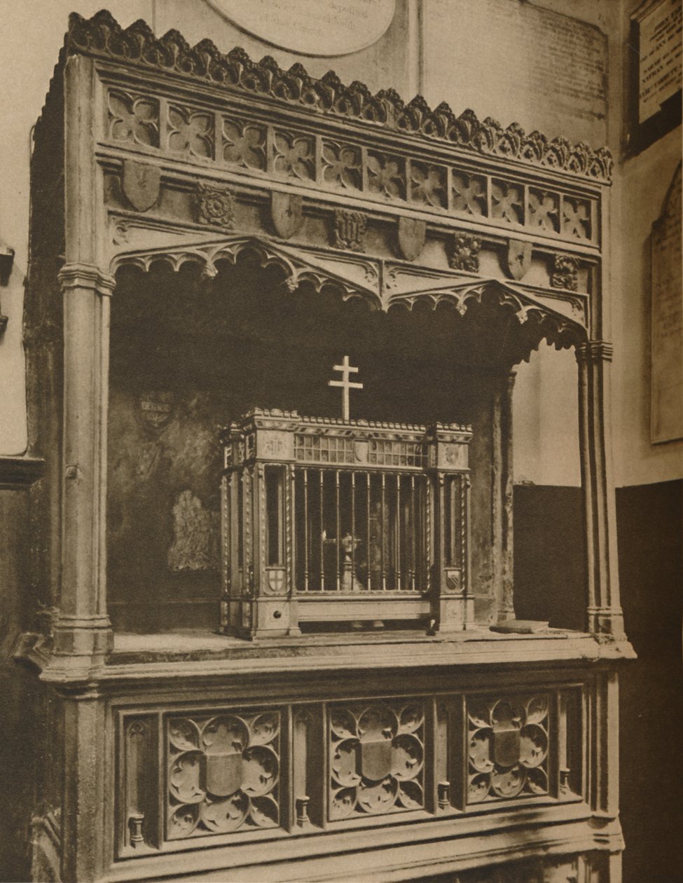 Lâmpada de manutenção permanente de Toc H em Allhallows, Barking, c1935. de Lemere