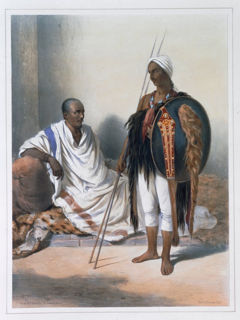 Sacerdote e guerreiro abissínio, 1848 de Lemoine