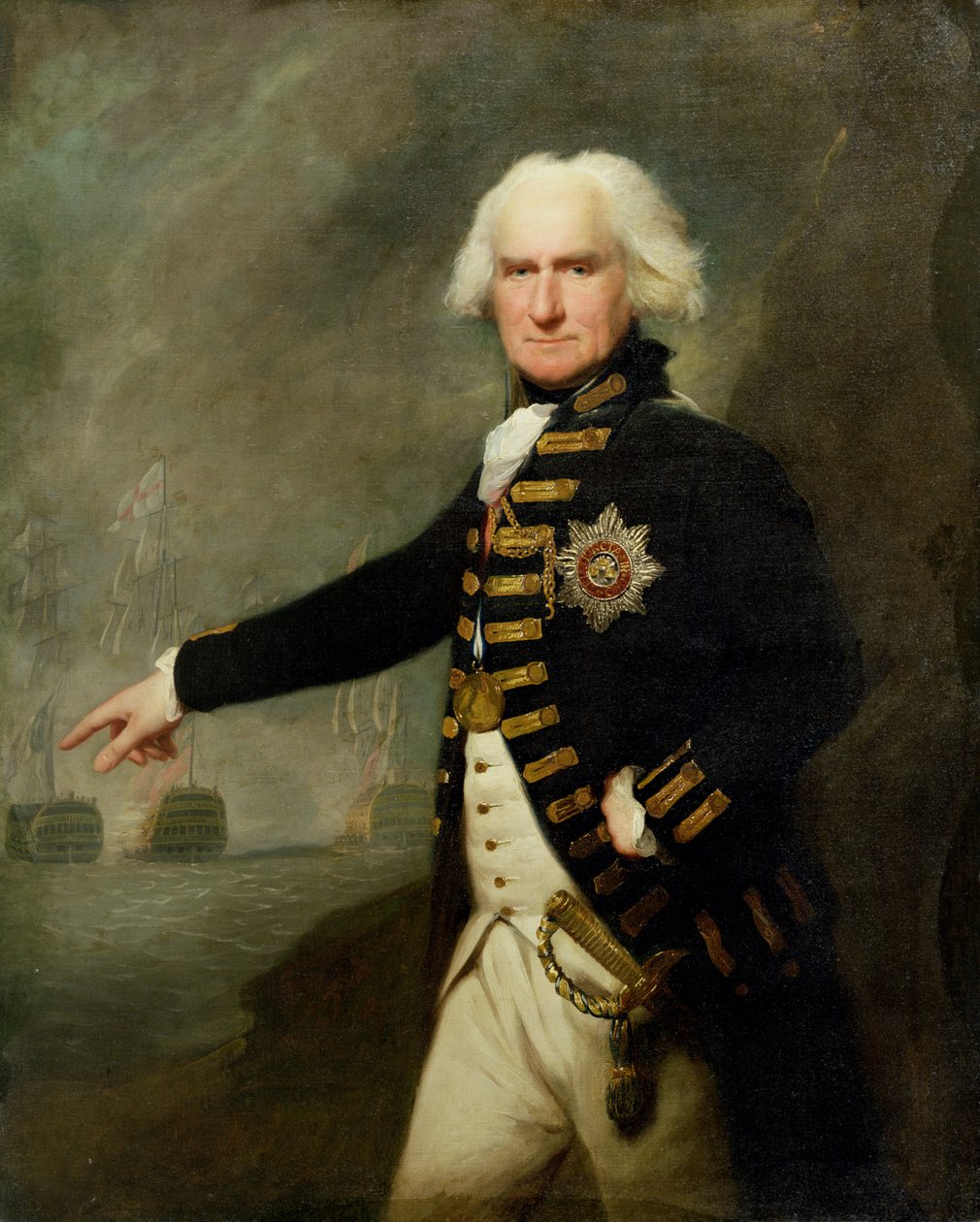 Admiral Lord Bridport (1727-1814) c.1795 (óleo sobre tela) de Lemuel Francis Abbott