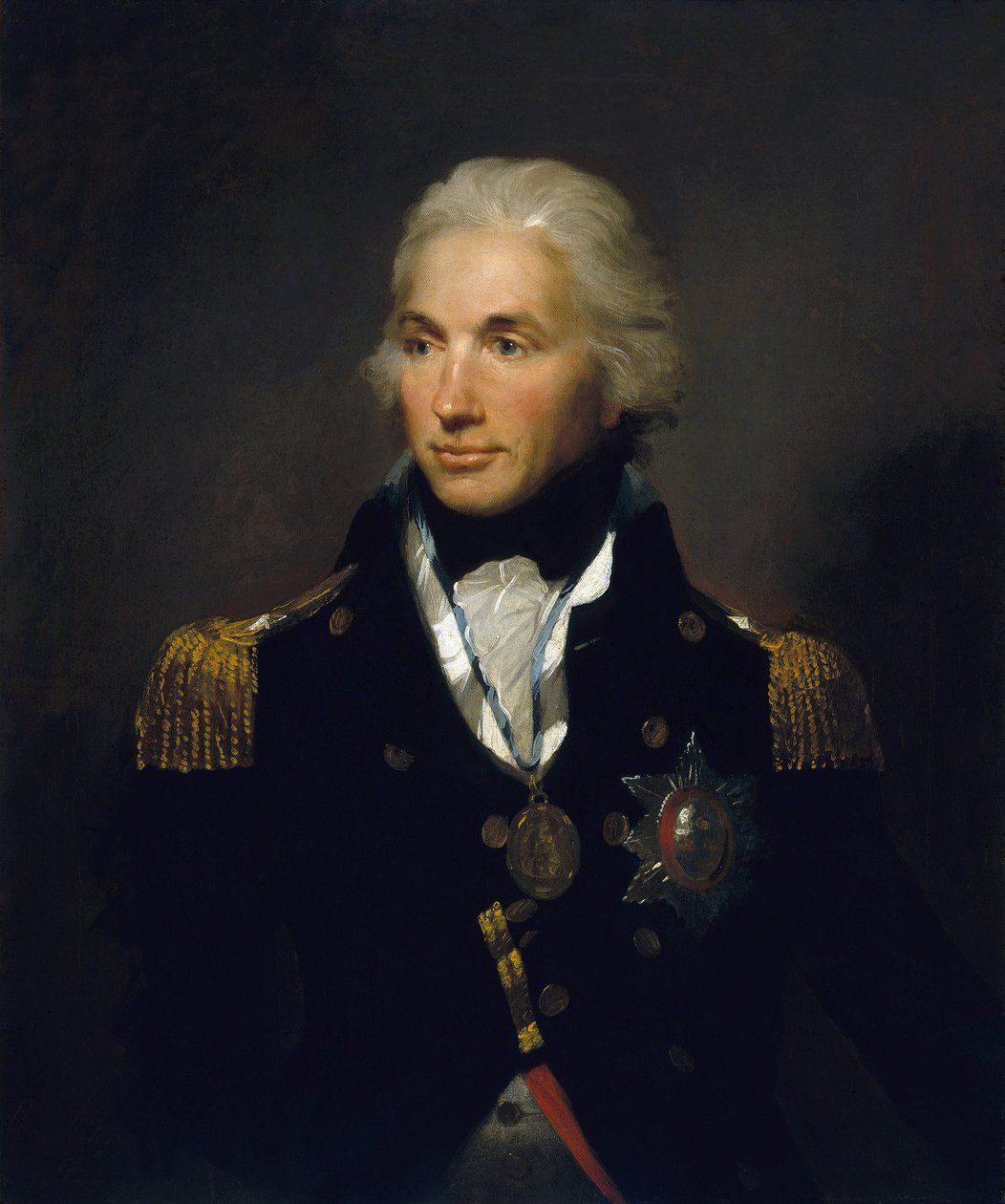 Retrato do Vice-Almirante Horatio Nelson (1758-1805), primeiro Visconde de Nelson. Óleo sobre tela de Lemuel Francis Abbott