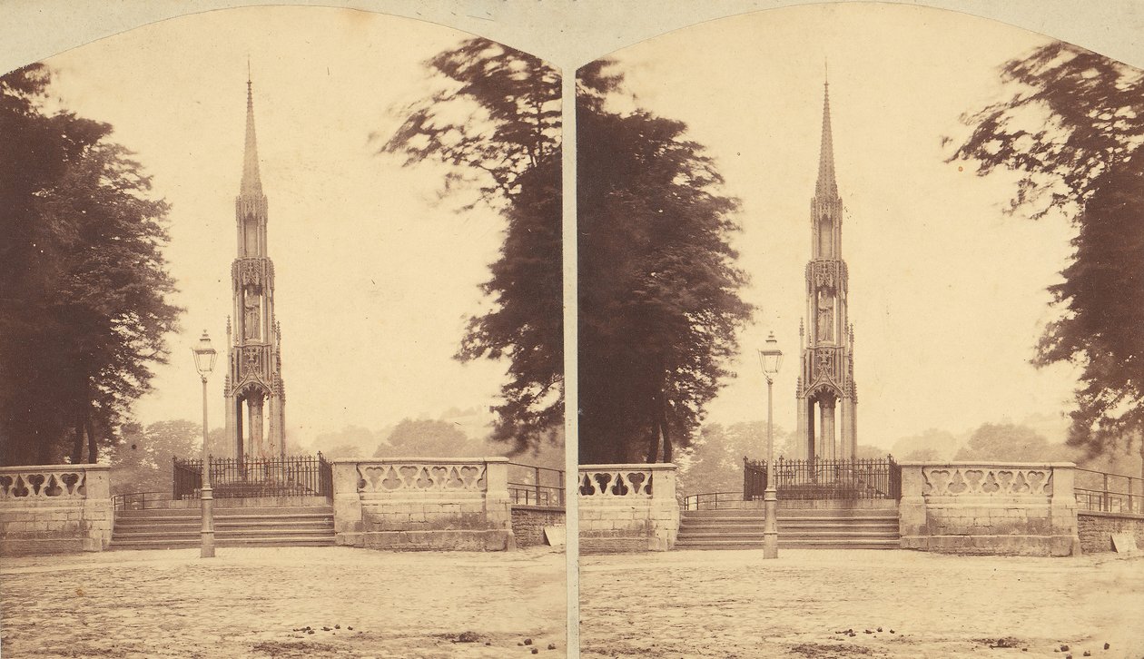 Grupo de 8 primeiras vistas estereografadas de monumentos, memoriais e túmulos britânicos, décadas de 1850 a 1910 de Lennie