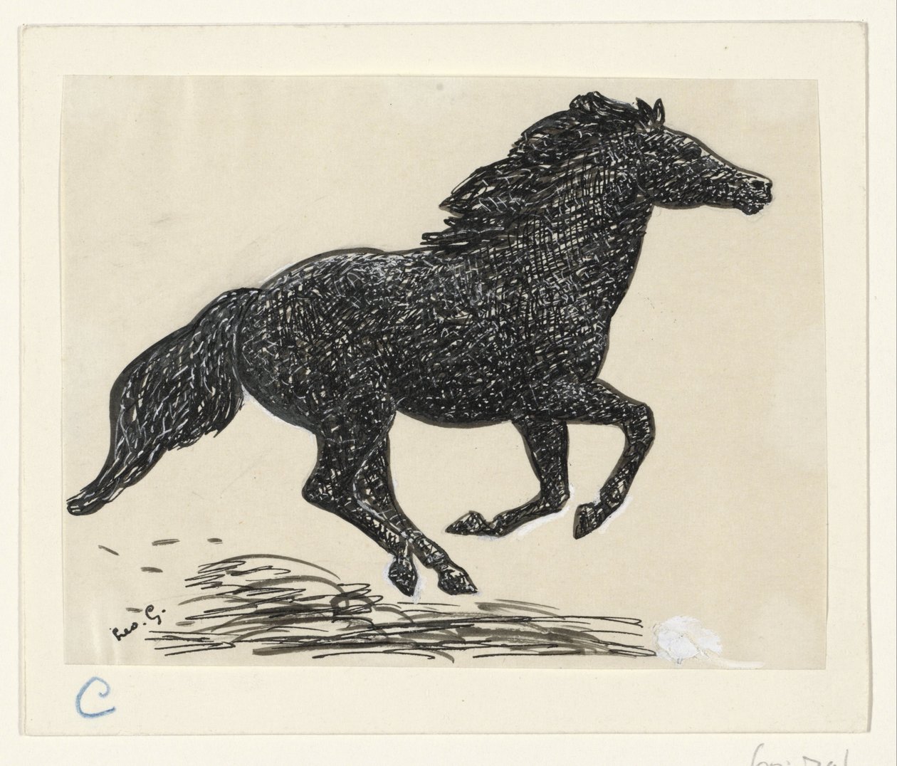 Cavalo galopante de Leo Gestel (signed by artist)
