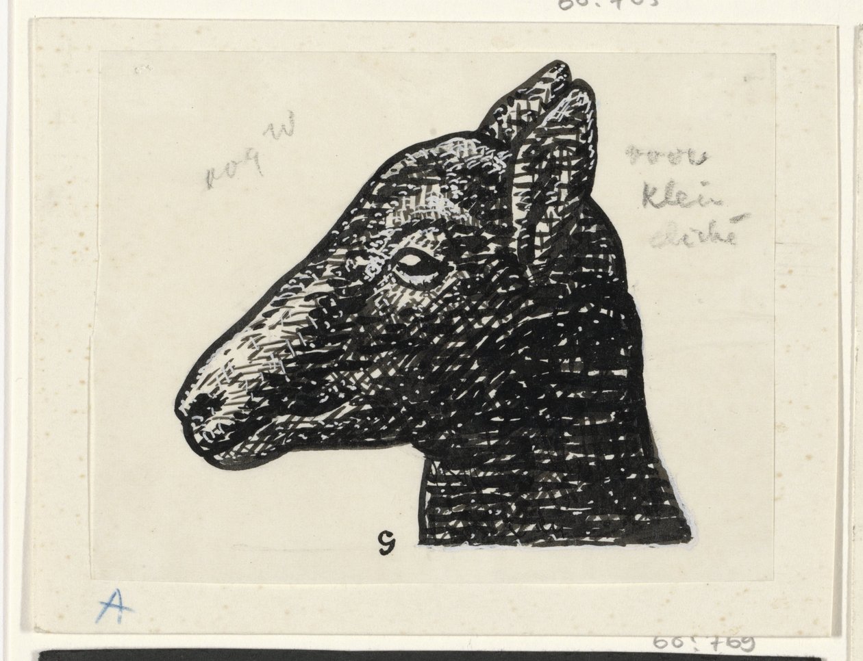 Cabeça de um cordeiro de Leo Gestel (signed by artist)