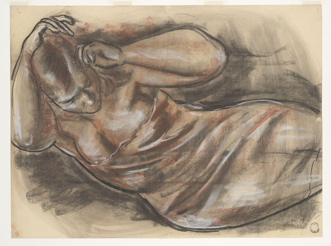 Nua reclinada (título original) de Leo Gestel (signed by artist)