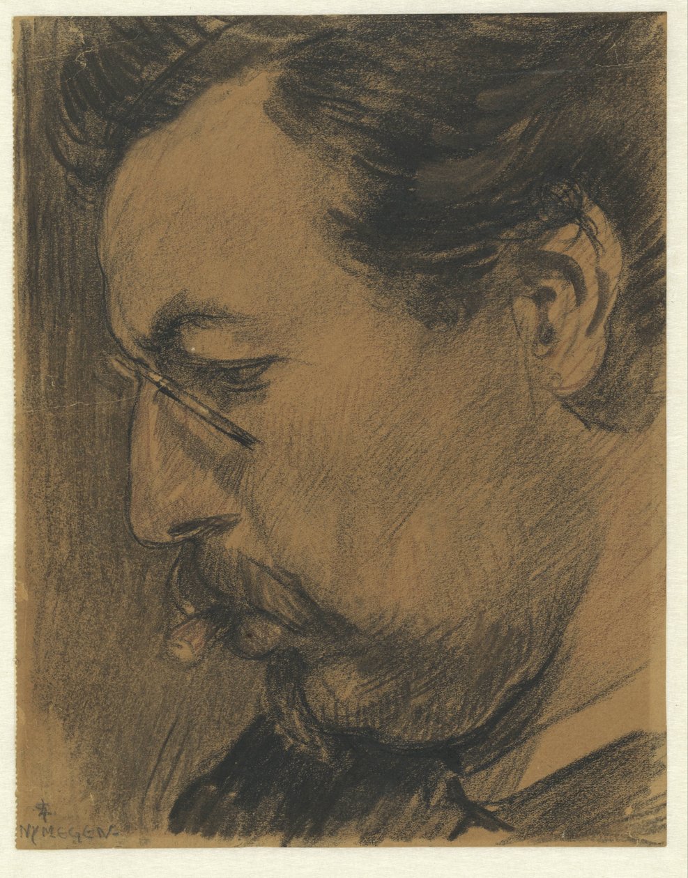 Retrato de Leendert Adriaan Schilt de Leo Gestel (signed by artist)