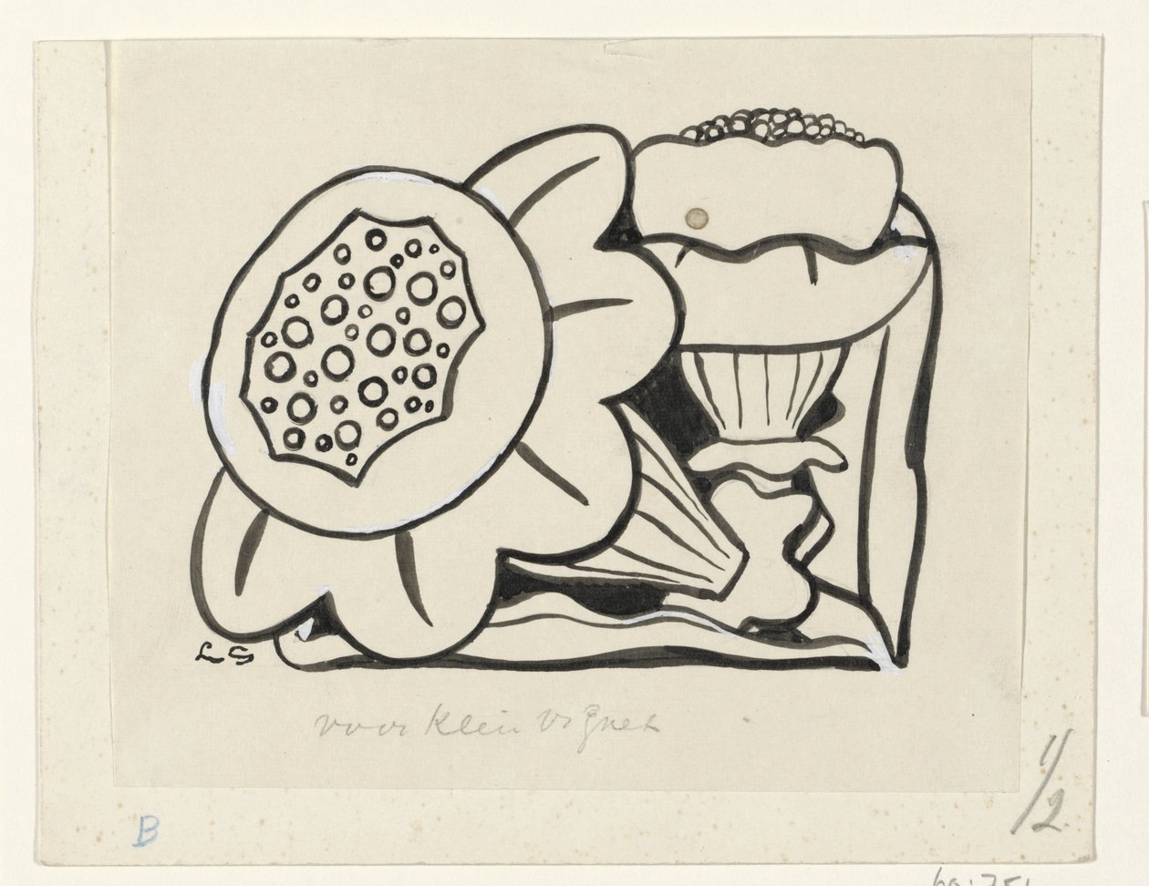 duas flores de Leo Gestel (signed by artist)