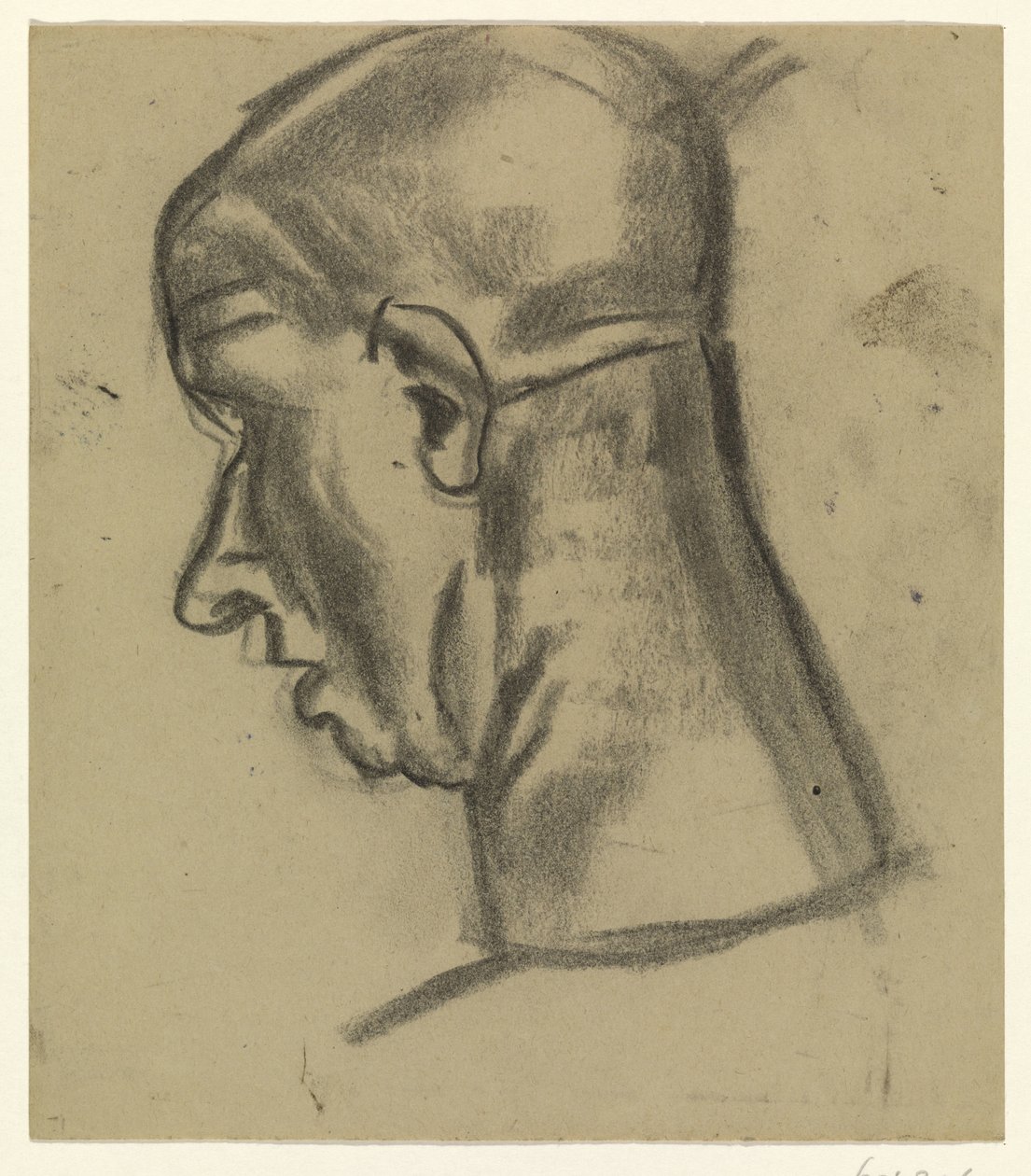 Atrás da cabeça de um homem careca de Leo Gestel
